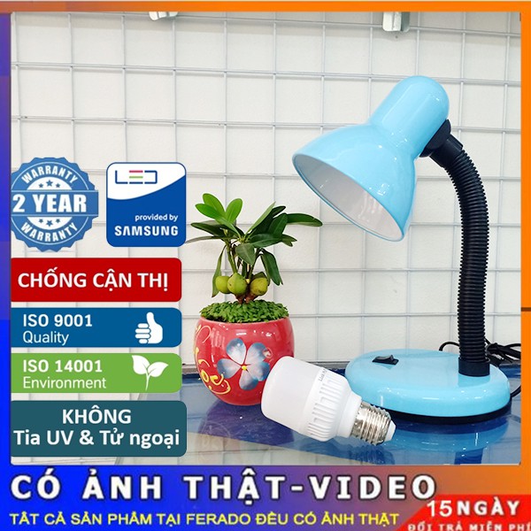 [TẶNG BÓNG] Đèn học để bàn CHỐNG CẬN màu xanh dương nhỏ gọn tiện lợi