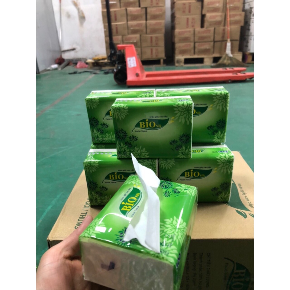 Thùng 20 gói giấy ăn gấu trúc Bio Silk cao cấp giấy dai mịn hàng loại 1 - 1 gói 300 tờ.