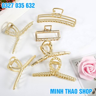 Kẹp tóc kim loại mạ vàng cỡ lớn