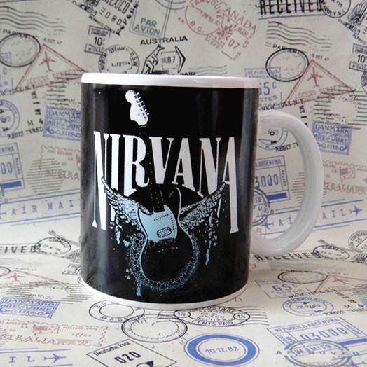 Original export rock Nirvana Nirvana Nirvana Band Memorial Mug Guitar Coffee Cup Collection Water Cu
