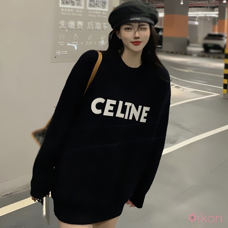 Áo Sweater Nữ Cổ Tròn In Chữ Phong Cách Hàn Quốc