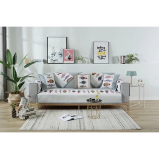 Thảm quilt phủ sofa hoẵ trải sàn