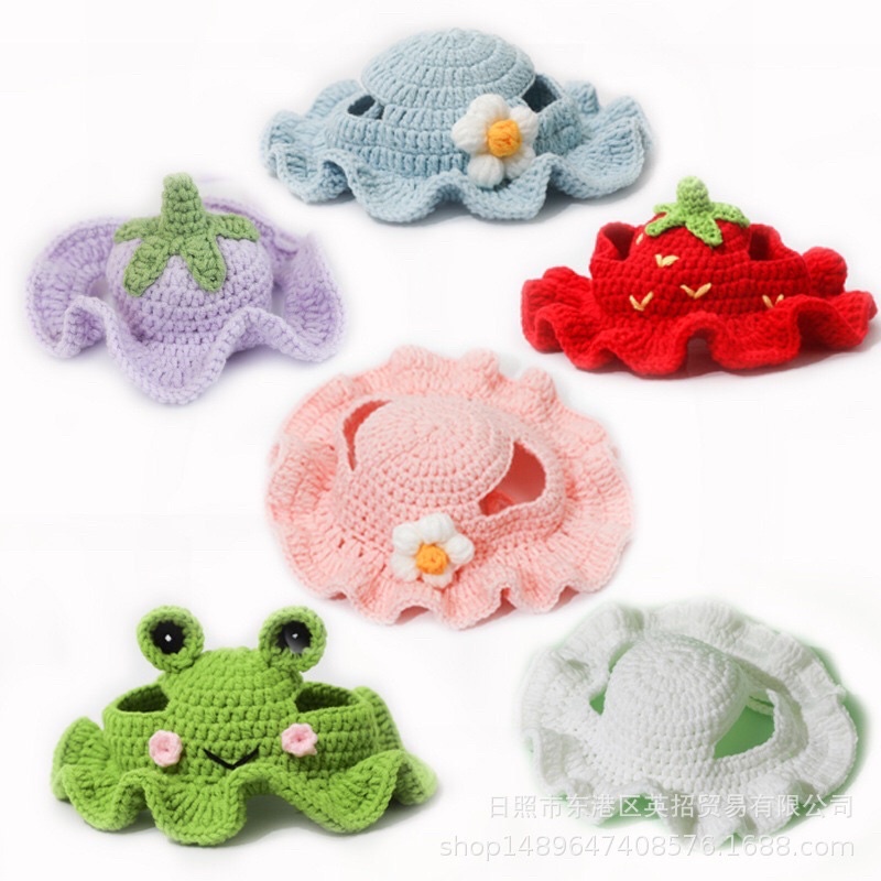 Mũ len dễ thương cho chó mèo nhiều kích thước