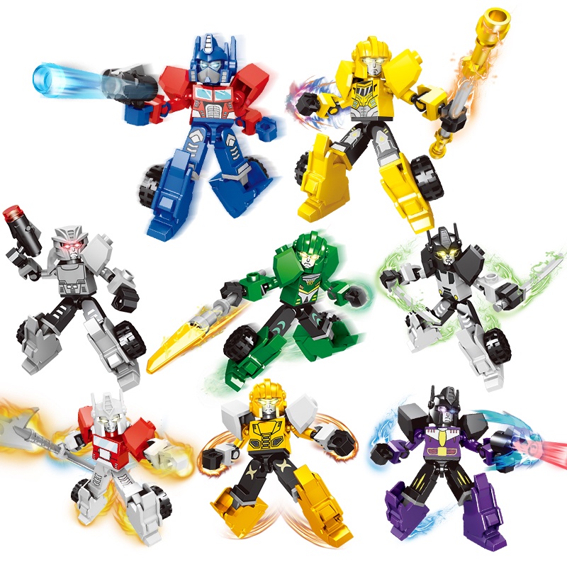 Lego xây dựng khối biến dạng Đồ chơi xếp hình cậu bé King Kong lắp ráp robot trẻ em mech nhân vật phản diện mini hình