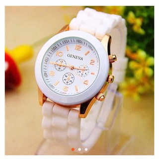 Đồng hồ nữ GENEVA mặt tròn dây cao su