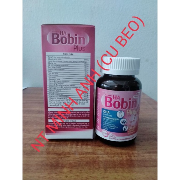 Bổ bầu Bobin Plus- HÀNG CHÍNH HÃNG- Bổ sung DHA,EPA, Vitamin và Khoáng chất
