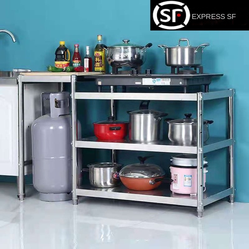 Cái kệ✔▬☜Bếp 3 tầng inox bếp ga hóa lỏng giá để đồ bếp ga âm tủ bếp ga âm bàn bếp ga