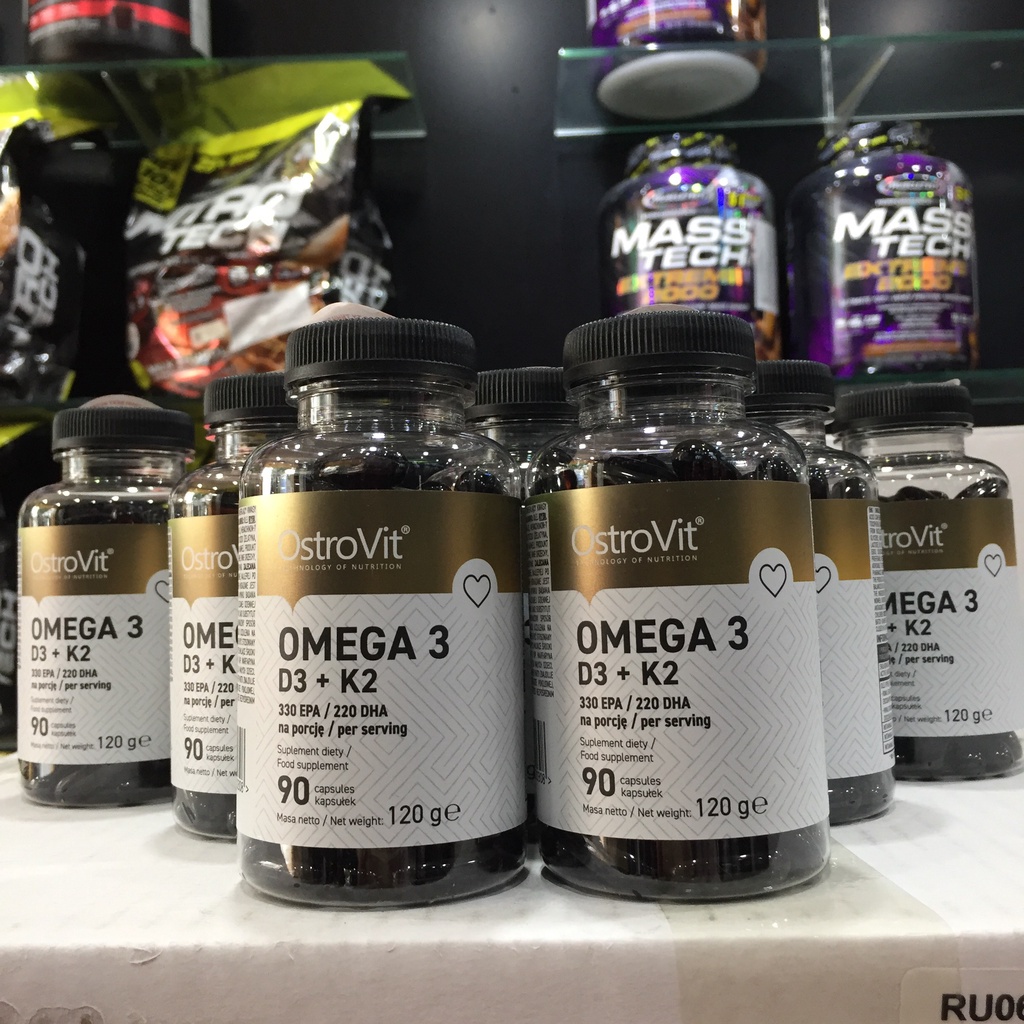 Ostrovit OMEGA3 D3 K2MK7 (90 viên - 180 viên) - Tăng sức đề kháng, tốt cho tim mạch, xương chắc khỏe, chống oxy hóa