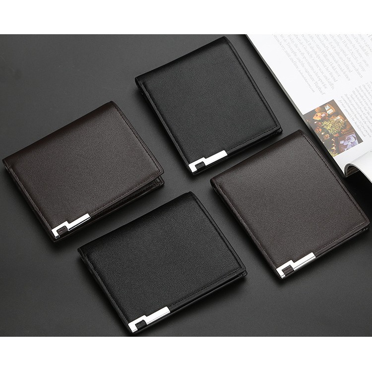 Ví Da PU Ngắn Đựng Thẻ Thiết Kế Cá Tính Cho Nam