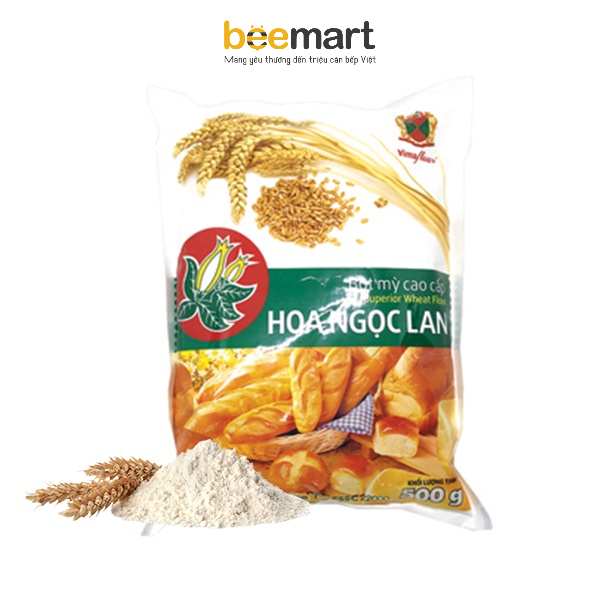 Bột Mỳ Hoa Ngọc Lan - 500g | Bột Mỳ Đa Dụng Cao Cấp | Có lợi cho sức khỏe | BEEMART