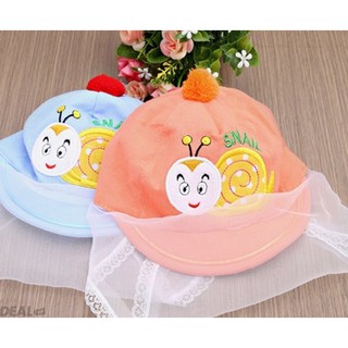 Mũ kèm khăn voan đội cho bé khi ra ngoài