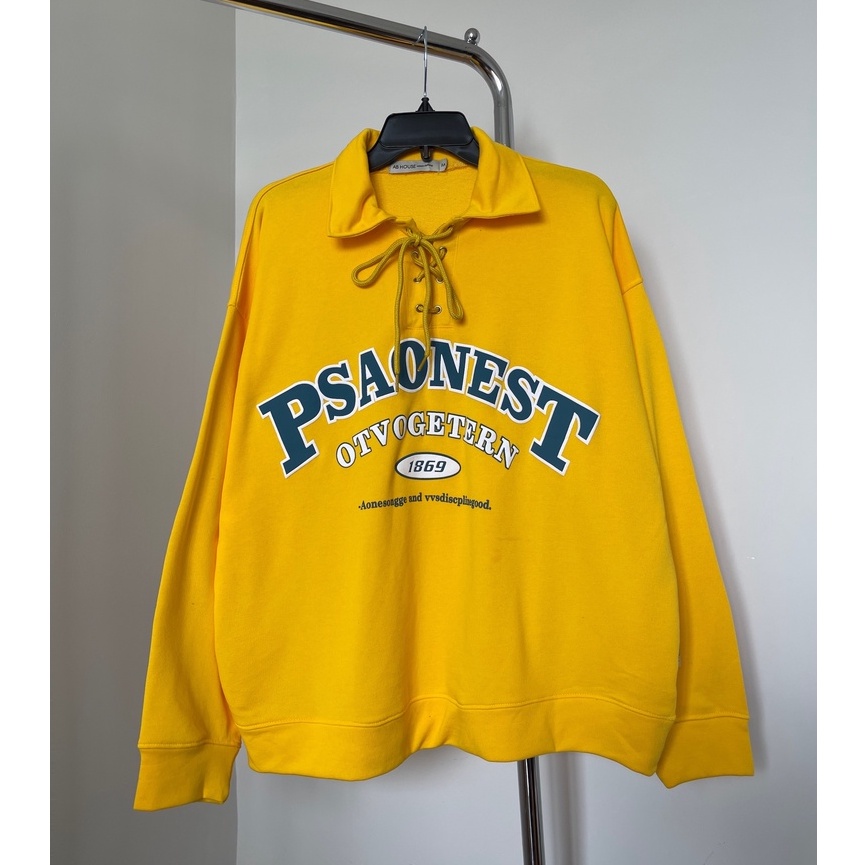 Áo Sweater nỉ chân cua PSAO đan dây unisex nam nữ