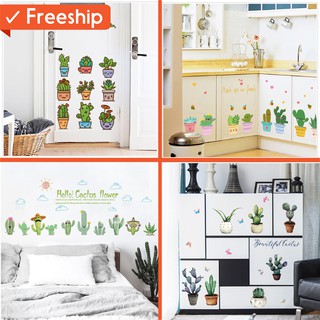 | combo | 4 mẫu decal xương rồng ngộ nghĩnh