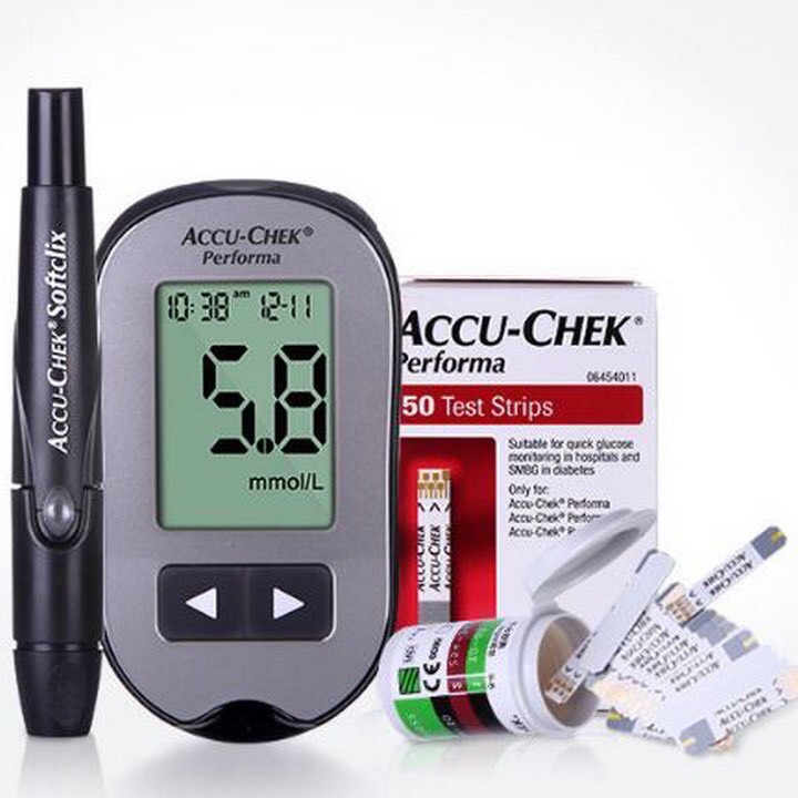 [CHÍNH HÃNG] Máy ĐO ĐƯỜNG HUYẾT ACCU-CHEK Performa + Tặng 15 Que Thử, Máy Đo Tiểu Đường Cao Cấp Bảo Hành Vĩnh Viễn