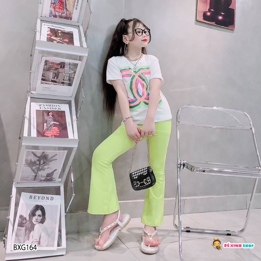 Set đồ bé gái quần ống loe dễ thương cho bé gái BXG167 2,3,4,5,6,7,8,9,10,11,12,13,14,15,16 tuổi