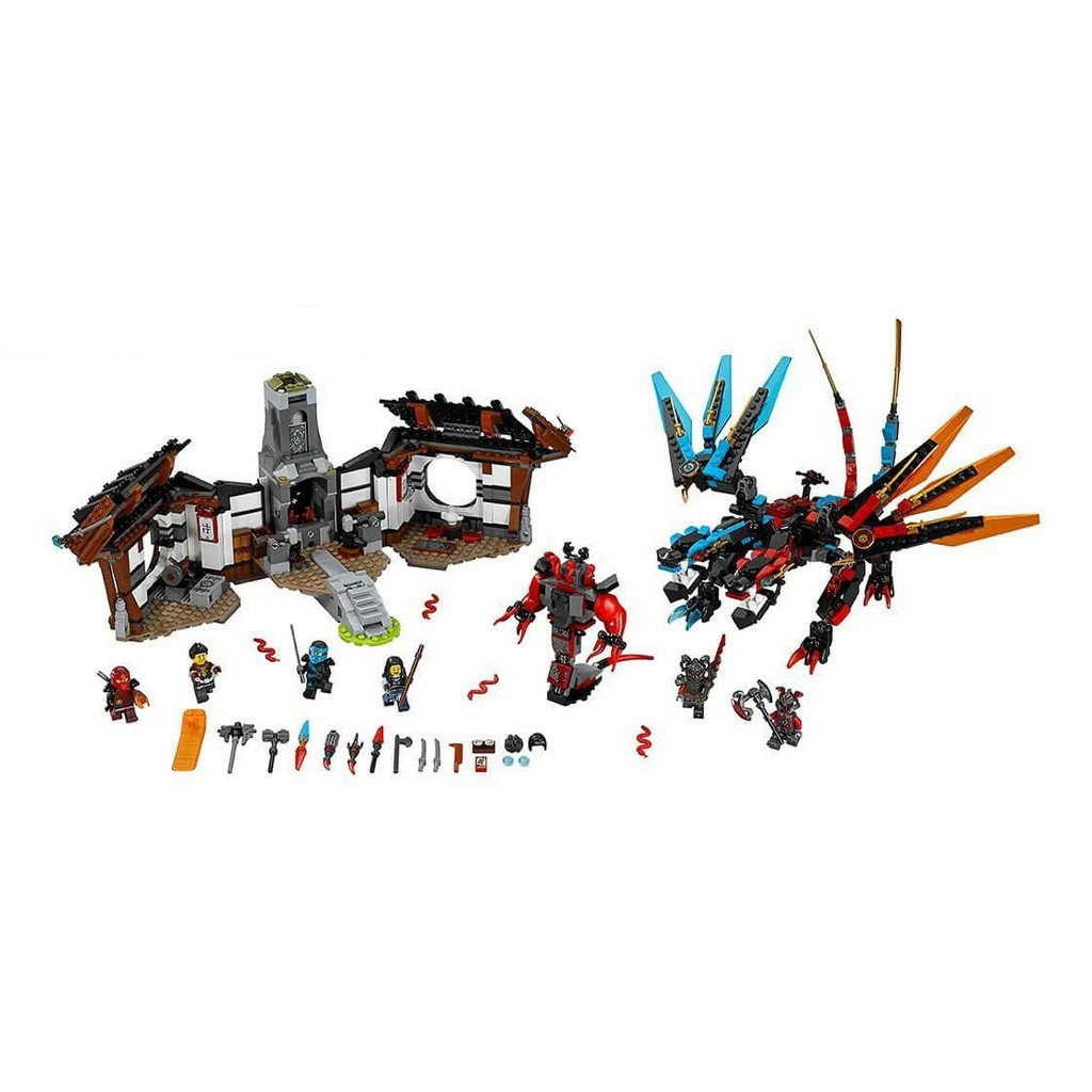 Lắp ráp xếp hình NOT Lego Ninjago Bela 10584 : Lò Luyện Sức mạnh của rồng 2 đầu(1173 mảnh)