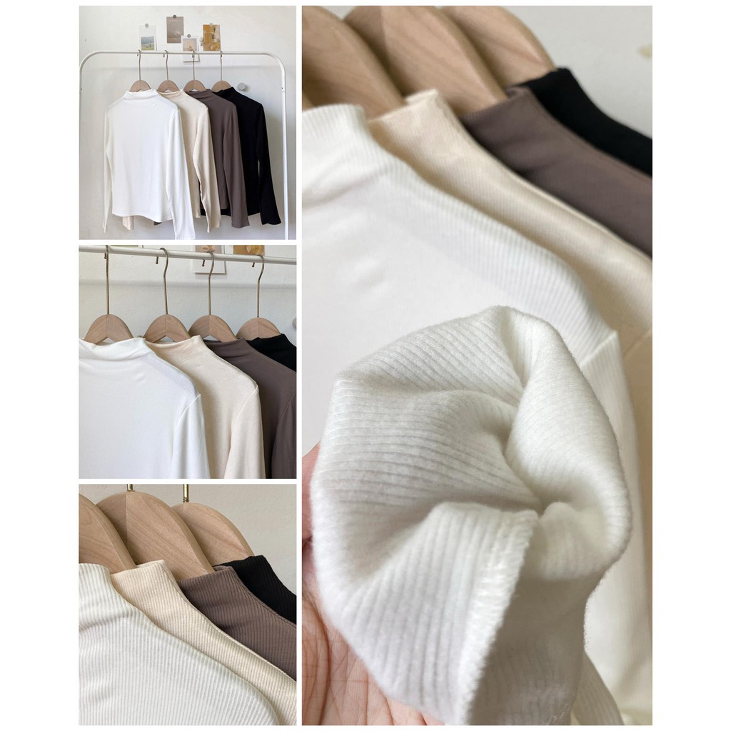 (Ảnh thật) Áo thun tăm cổ leo dài tay tag Free the.sweaterweather TSW | BigBuy360 - bigbuy360.vn