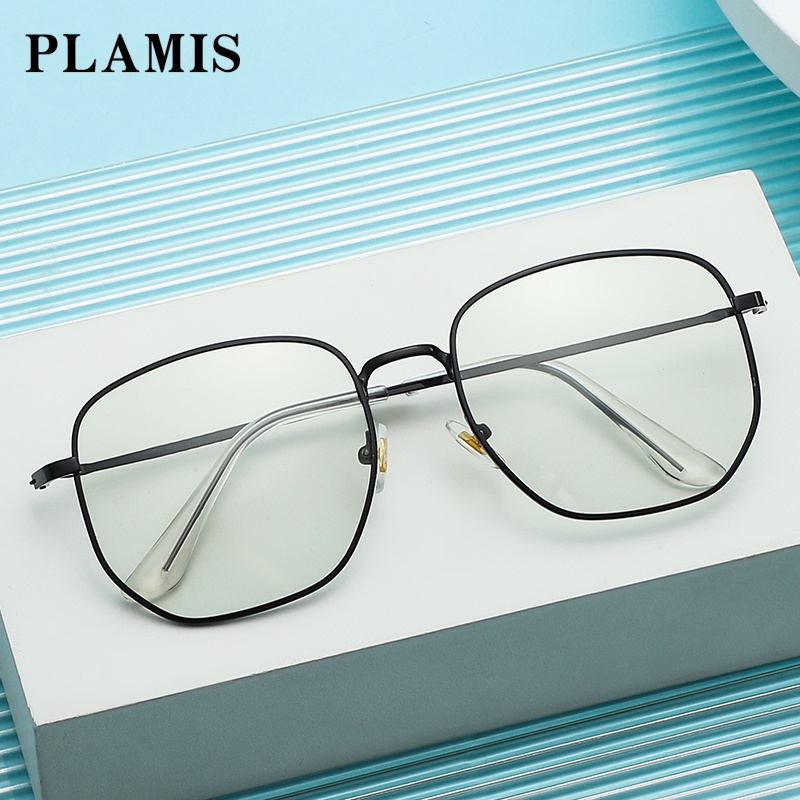 Kính mắt PLAMIS gọng kim loại chống tia bức xạ ánh sáng xanh thời trang dành cho cả nam và nữ