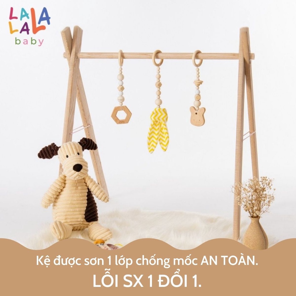 Kệ chữ A bằng gỗ sồi Nga cao cấp cho bé, chắc chắn, đồ chơi treo nôi lỗi 1 đổi 1[ Hàng chính hãng ]