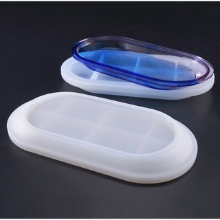 Khuôn silicon đổ resin hình đĩa bầu dục