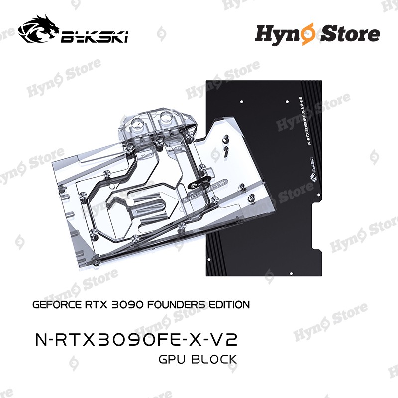 Block VGA Bykski cho card màn hình NVIDIA RTX3090 FOUNDERS EDITION Tản nhiệt nước custom - Hyno Store