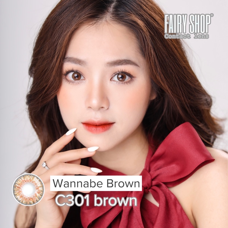 Kính Áp tròng Wannabe Brown 14.2MM - Kính Áp Tròng FAIRY SHOP CONTACT LENS độ 0 đến 6