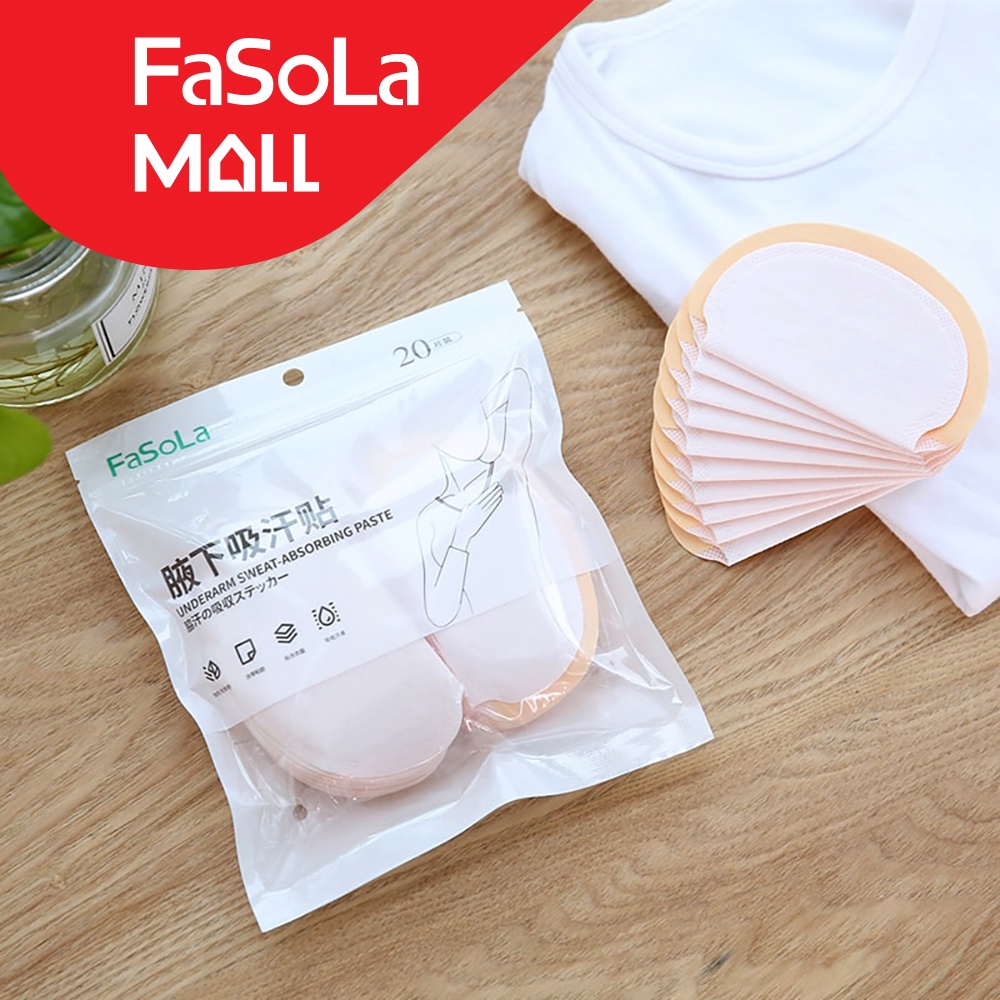 Gói 20 miếng dán thấm hút mồ hôi dưới cánh tay FASOLA FSLJY-150