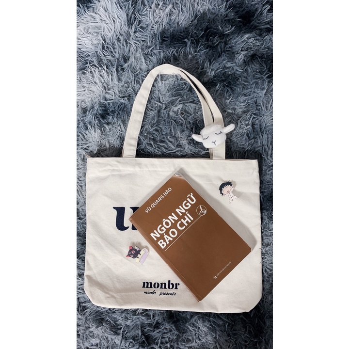Túi vải tote đeo chéo, chất canvas cao cấp đi học đi chơi phong cách năng động thời thượng hoạ tiết chữ UGH | TV03
