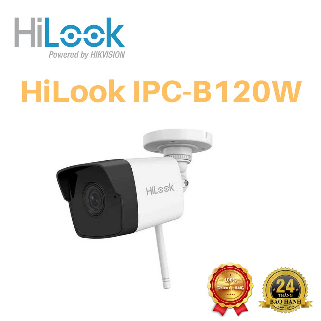 Camera IP thân trụ hồng ngoại 2MP HiLook IPC-B120W ( có kèm thẻ nhớ) | BigBuy360 - bigbuy360.vn