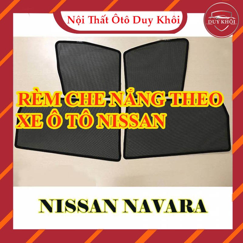 Rèm che nắng theo xe Nissan Navara, Terra, Sunny, Xtrail - Bộ 4 tấm dính nam châm