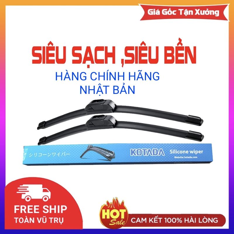 Gạt mưa ô tô SILICONE chính hãng đủ size | Cần Gạt Nước oto  | Bảo Hành 1 Đổi 1