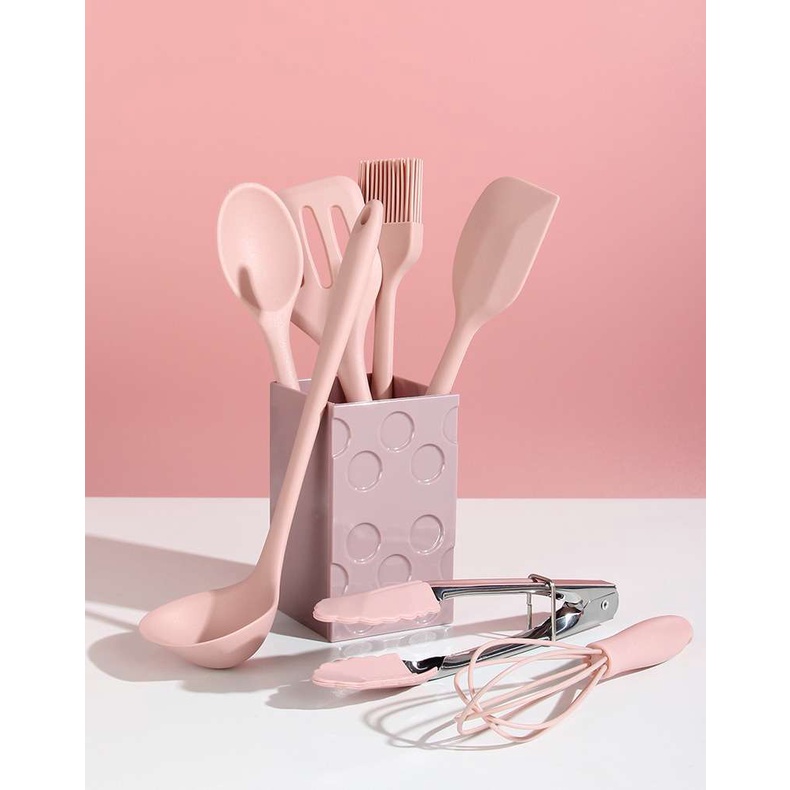 Bộ 8 món dụng cụ nhà bếp Silicon lúa mạch nấu ăn làm bánh tiện dụng an toàn