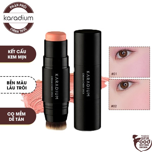 Má Hồng Dạng Thỏi Karadium Cream Cheek Stick 8g