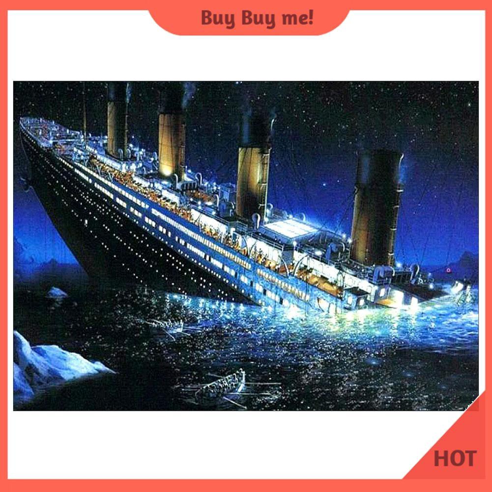 Bộ Tranh Đính Đá Tự Làm Hình Tàu Titanic