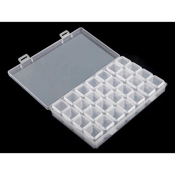 Khay đựng Charm nail 28 ô - Hộp đựng trang sức