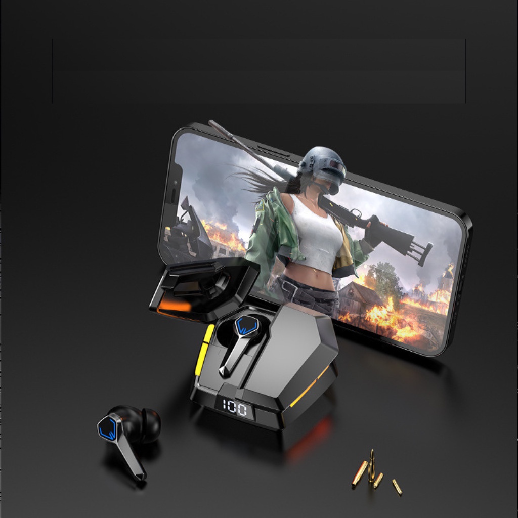 Tai Nghe Chơi Game Không Dây Có Mic, Tai Nghe Gaming Bluetooth 5.3 JX10 TWS, Độ Trễ Cực Thấp