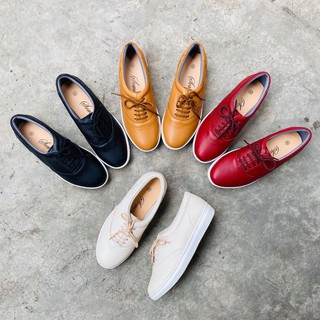 ( Shop Giày Somina ) Giày Slip on da thật cột dây đế độn 4cm MT732