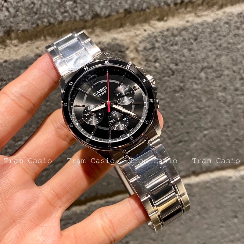 Đồng hồ Casio Nam MTP-1374D-1AVDF BẢN THÉP