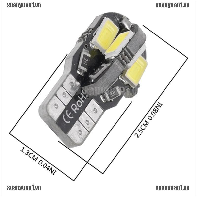 [XUANYUAN1] Set 10 Đèn LED T10 194 168 W5W 5730 8 LED SMD Ánh Sáng Trắng Dành Cho Ô Tô