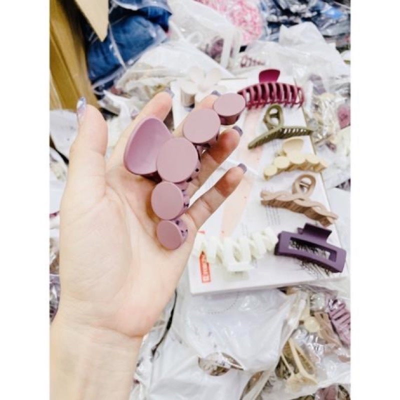 Set 10 kẹp tóc càng cua STYLE KOREA mix mẫu cỡ size lớn cặp chắc chắn