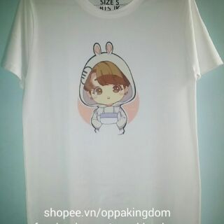 Áo thun trắng chibi Thỏ Jungkook