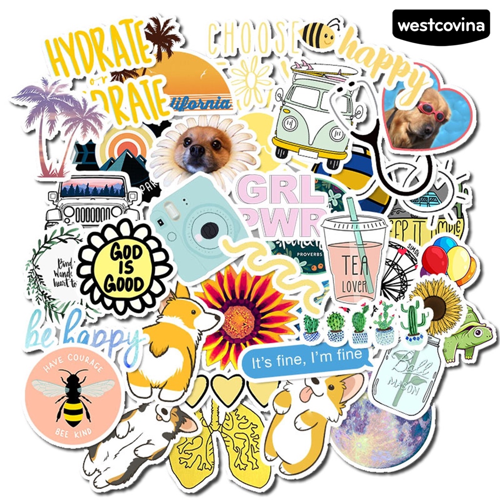 [Hot]✍1 Set Sticker Dán Mắt Bằng Nhựa PVC Chống Nước Dễ Thương Bắt Mắt Sành Điệu