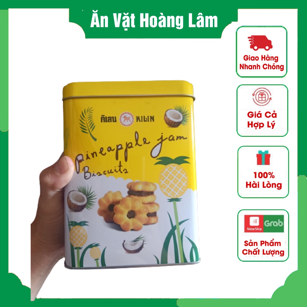 Bánh Khóm Thái Lan Hiệu Kilin Hộp 500gr Ăn Ngon Giòn Vị Tự Nhiên