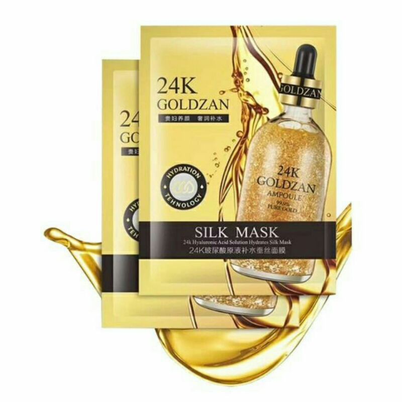 Mặt nạ lụa vàng 24k Goldzan dưỡng ẩm da - hàng nội địa trung