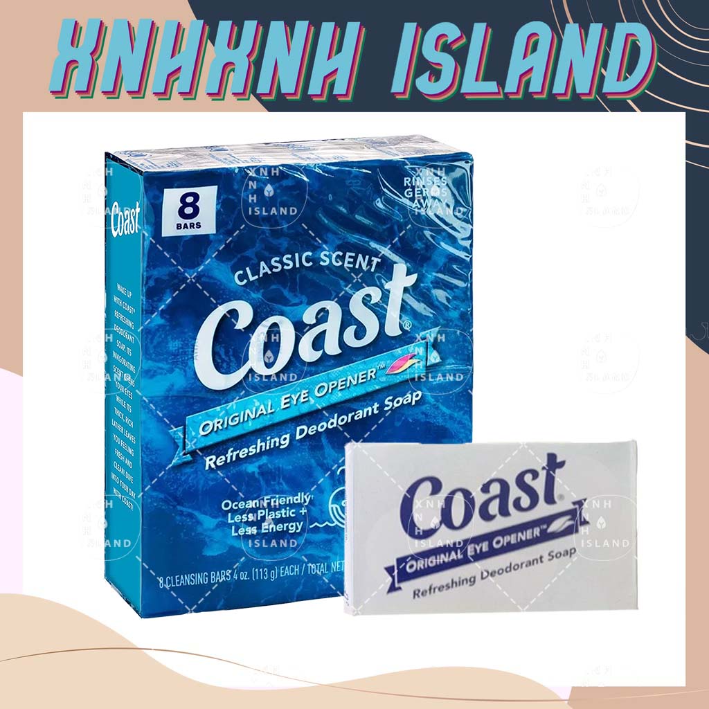 1 Lốc Xà Phòng Coast Deodorant Soap Mỹ - 113g x 8 Hộp