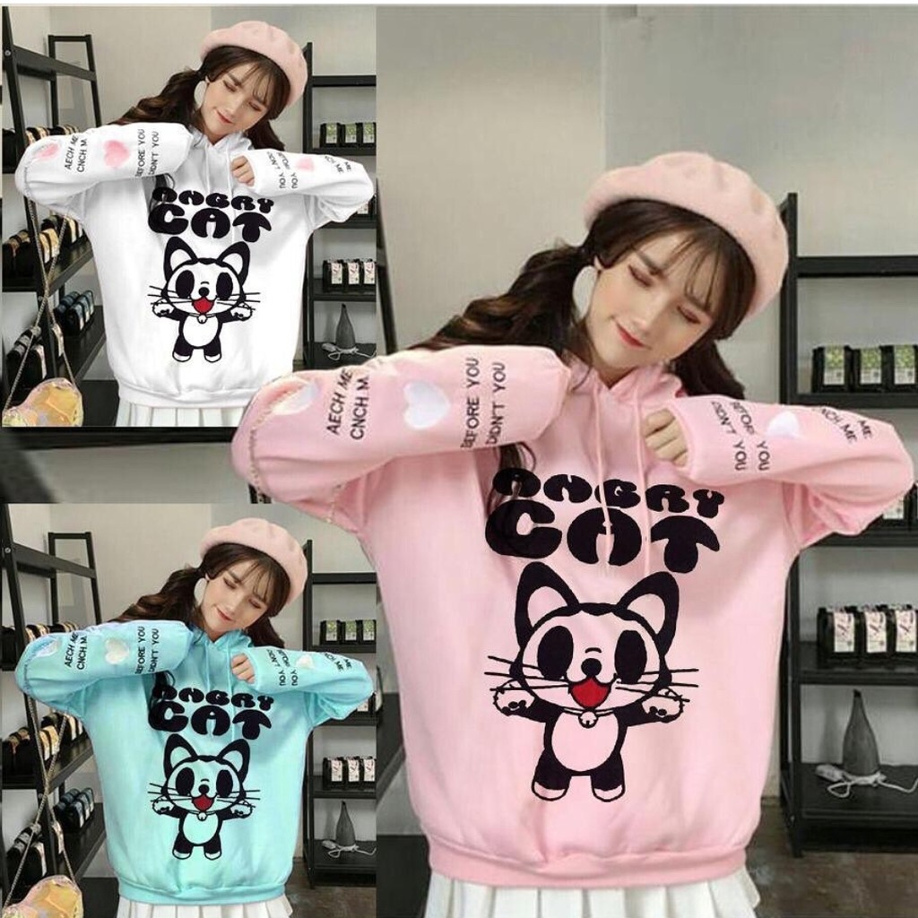 Áo Sweater In Hình Mèo Giận Dữ Davecorrs77- Hodie Angry Love Before You