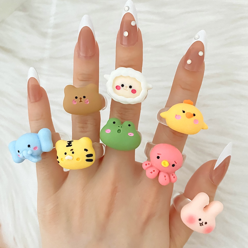 Nhẫn Acrylic Hình Động Vật Thời Trang Cho Nữ