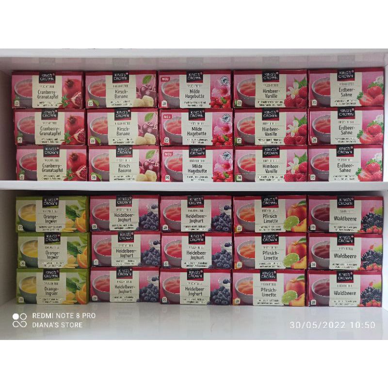 Trà trái cây King's Crown hộp 20 gói đủ vị hàng Đức