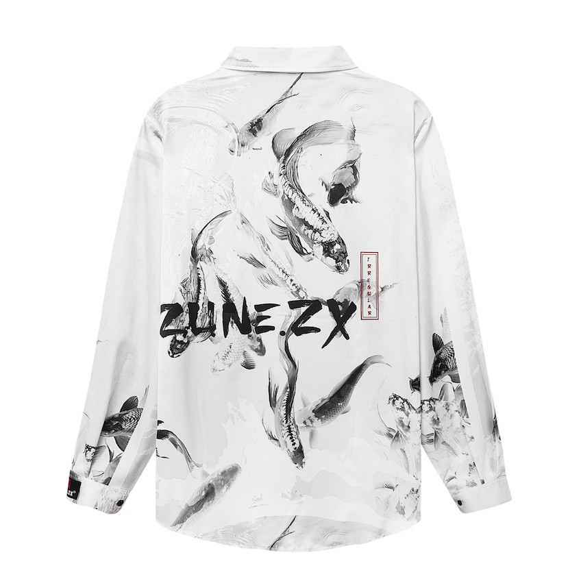 Áo sơ mi tay dài in hình cá Koi ZUNEZX | BigBuy360 - bigbuy360.vn