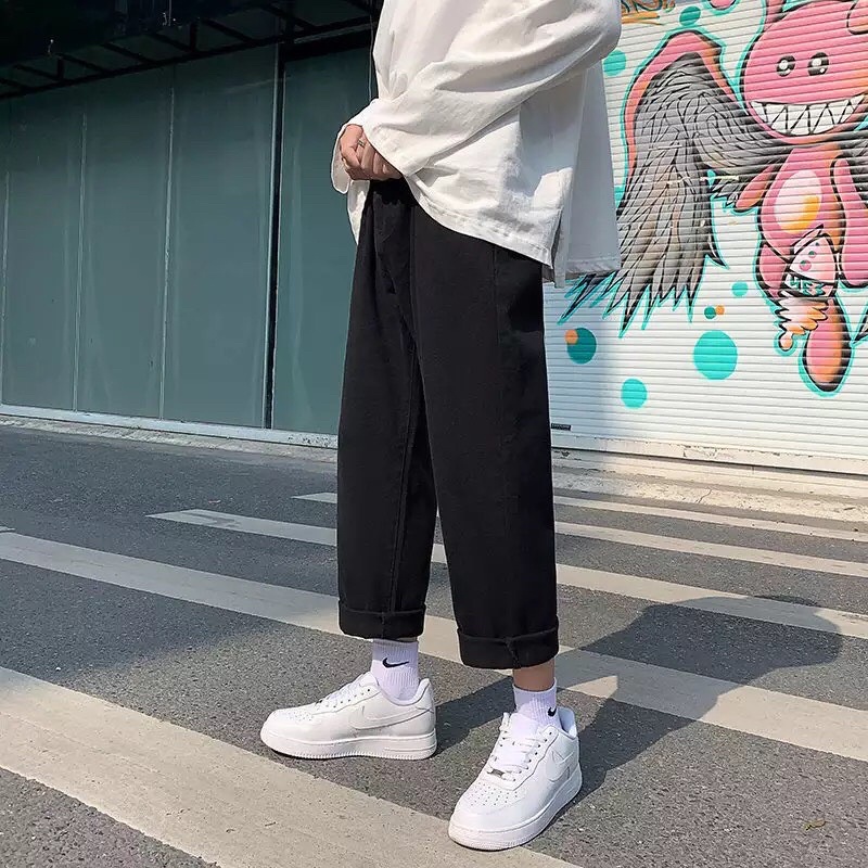 QUẦN KAKI ỐNG RỘNG - TAN -DÁNG SUÔNG PHONG CÁCH HÀN QUỐC - QJH - THỜI TRANG UNISEX - Có size cho Nam và Nữ